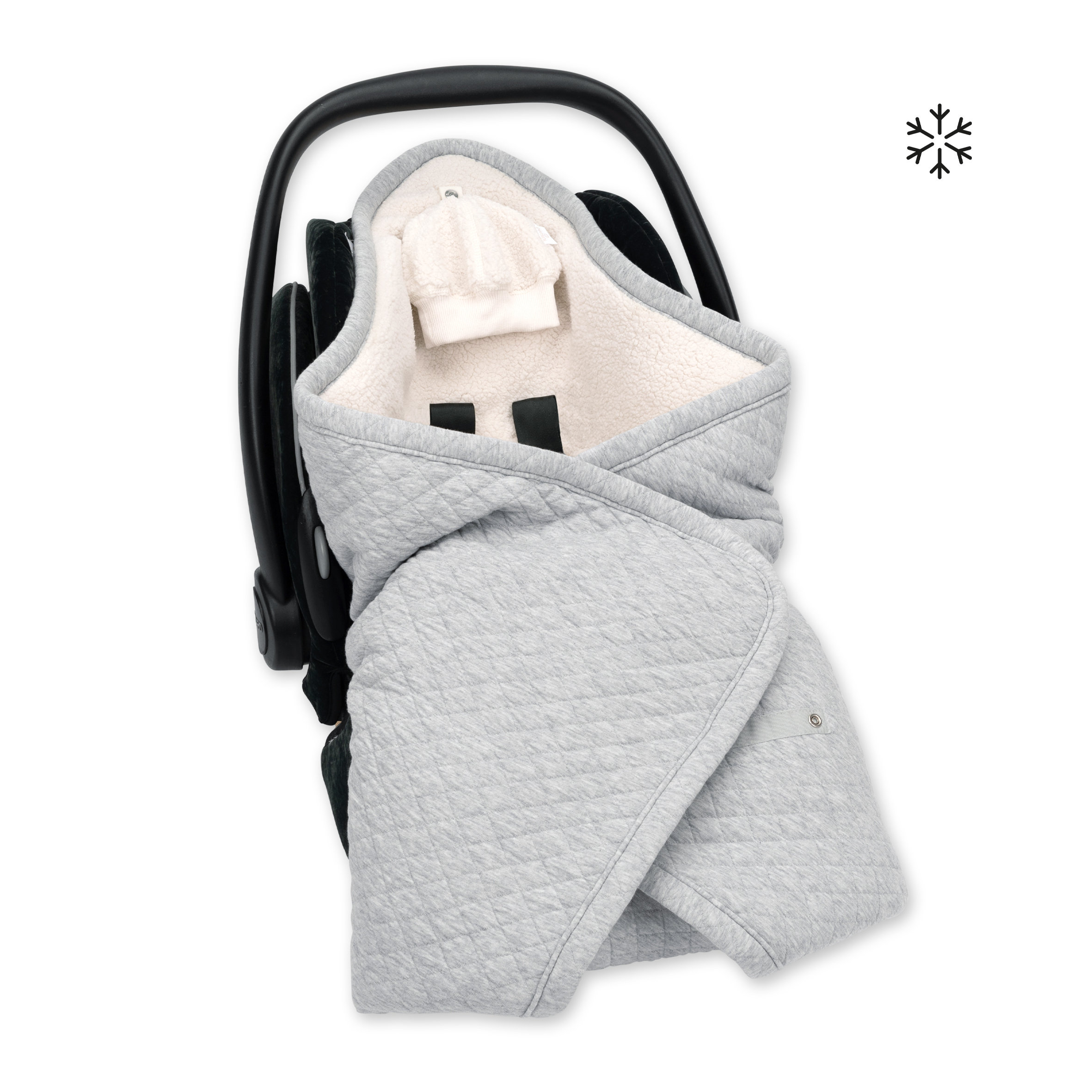 Biside Teddy acolchado cálido 0-12m QUILT Mix grey