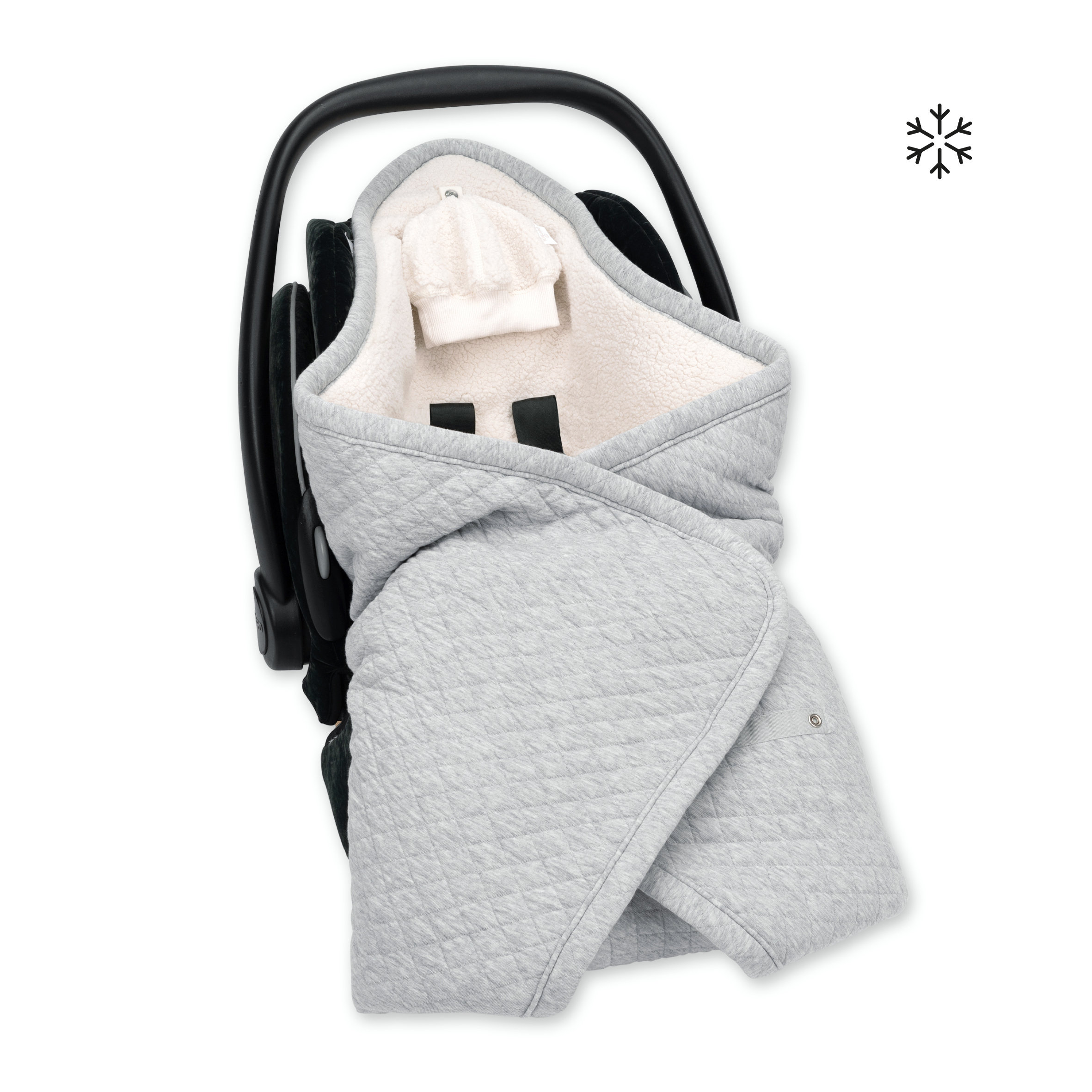 Biside Warm quilted teddy 0-12m QUILT Mix grey