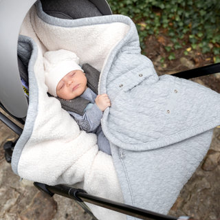 Biside Pady quilted + teddy 0-12m QUILT Mix grey