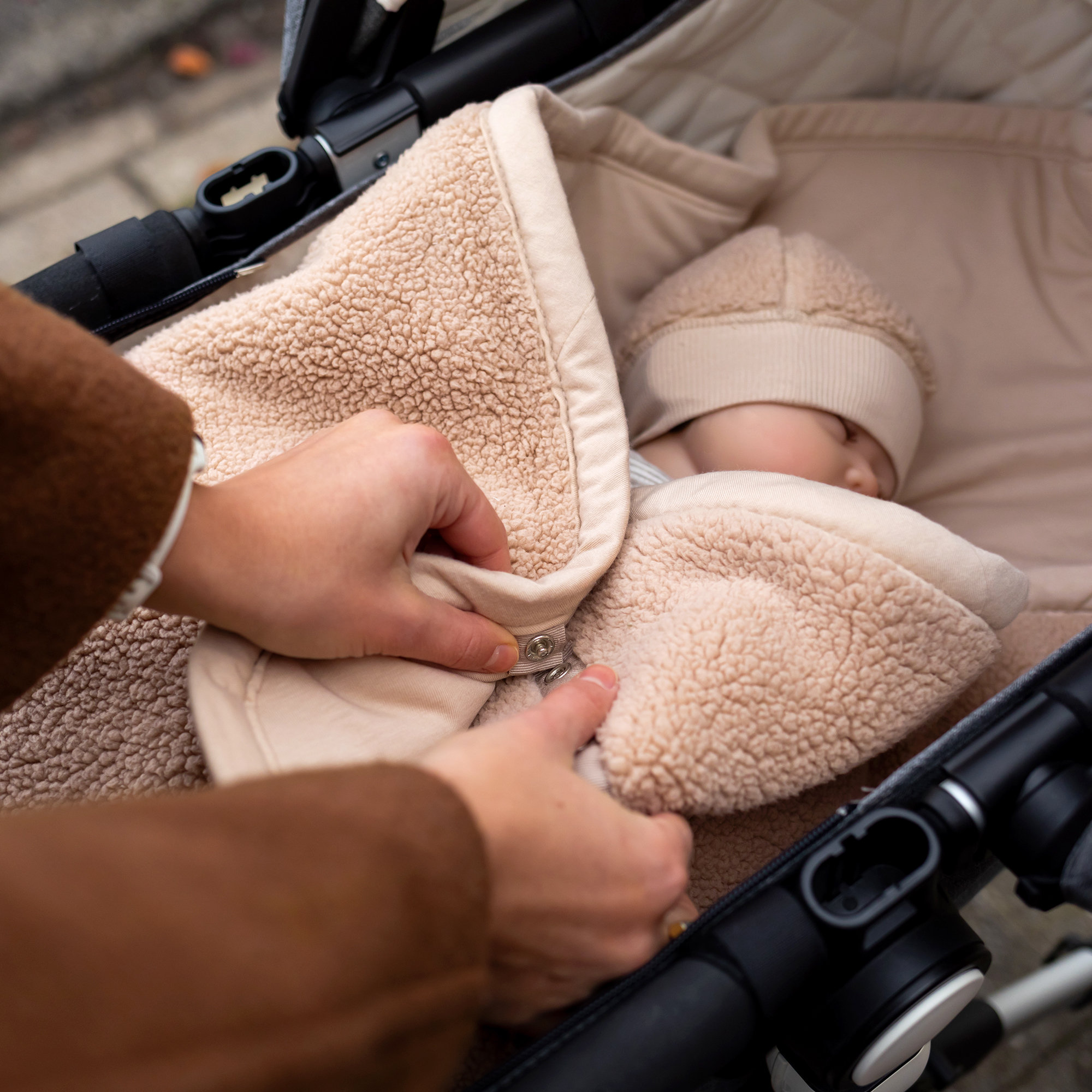 Biside Pady teddy + jersey 0-12m TEDDY Natural[WANDER]