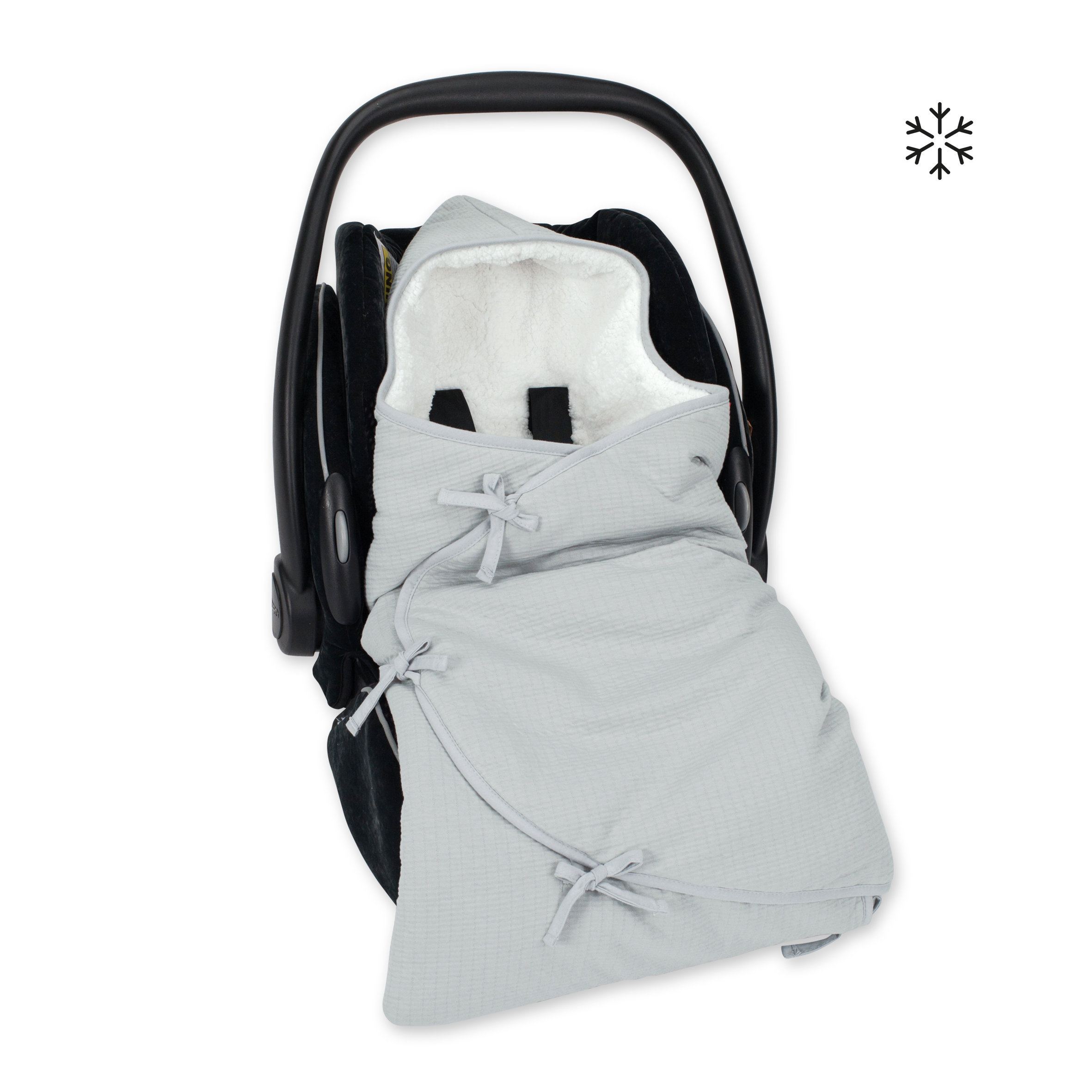 Mini Nest Pady tetra jersey + teddy 0-4m CADUM Grizou