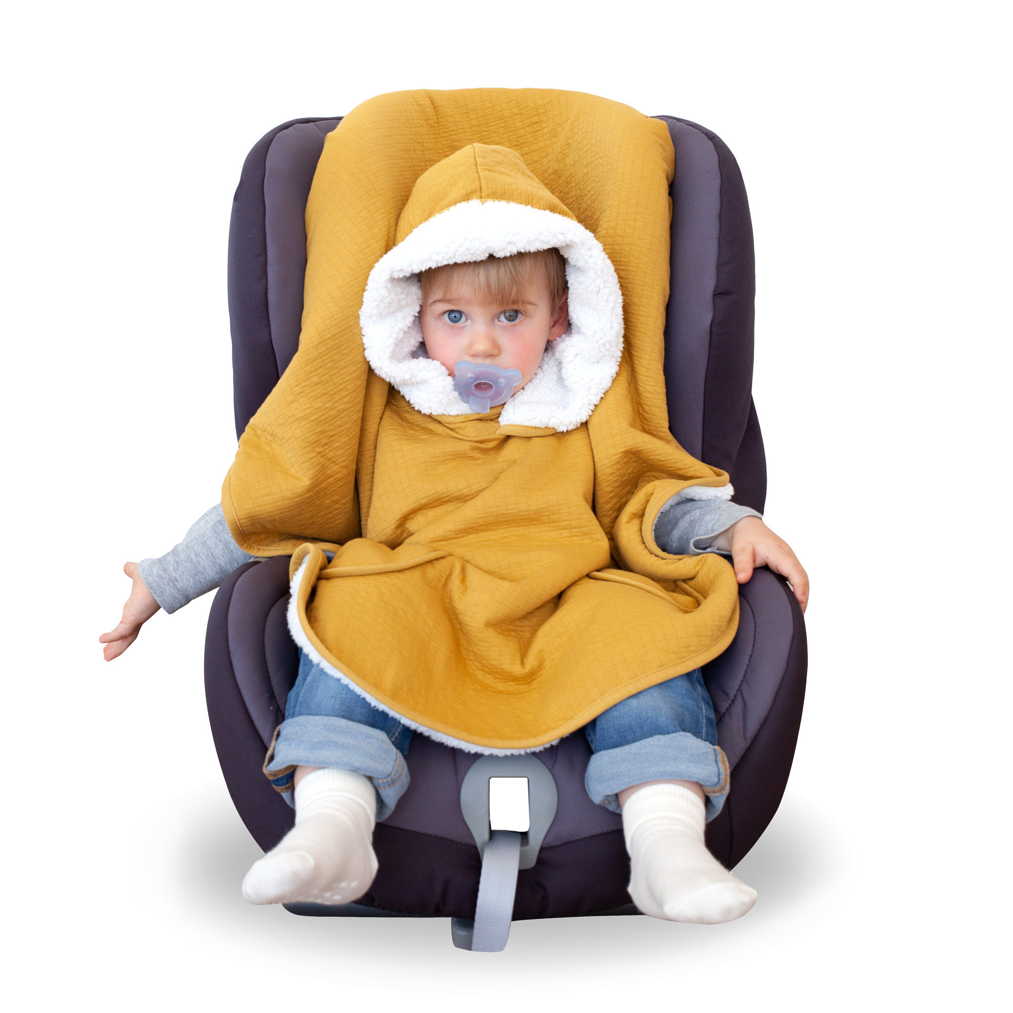Poncho de voyage Pady tetra jersey + teddy 9-36m CADUM Golden[WANDER]