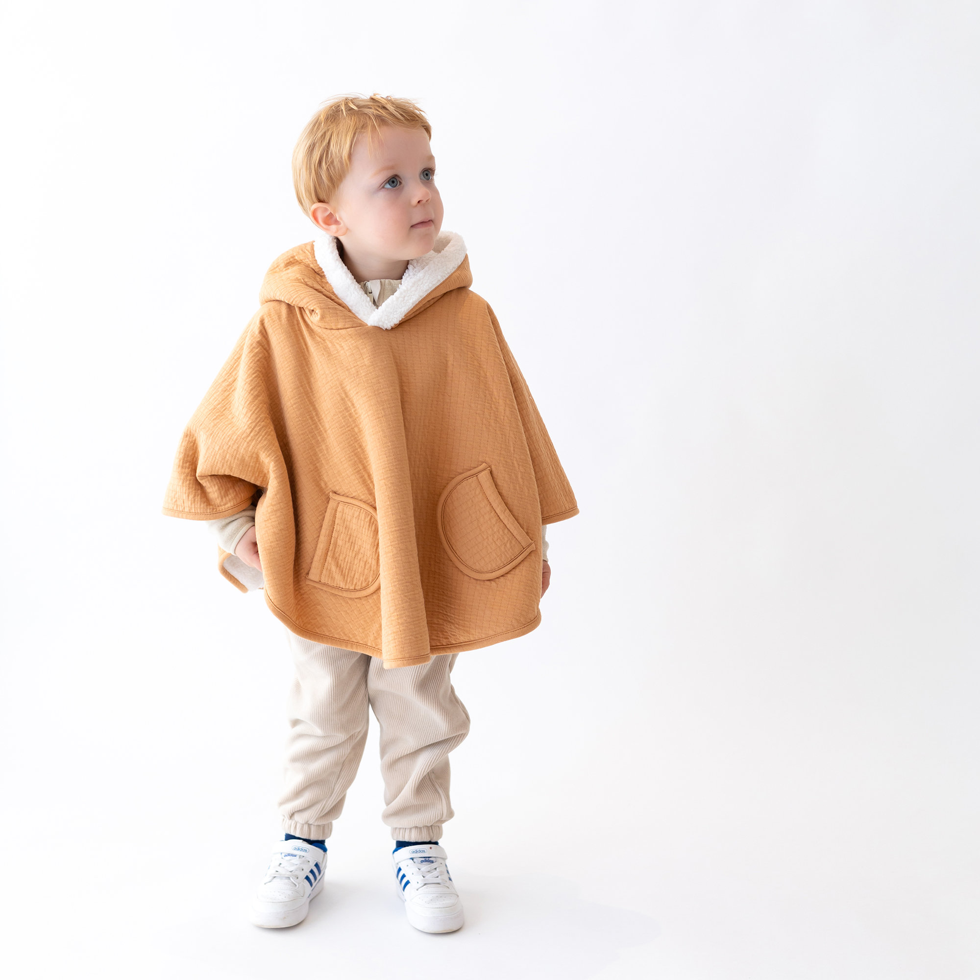 Poncho de voyage Pady tetra jersey + teddy 9-36m CADUM Biscuit