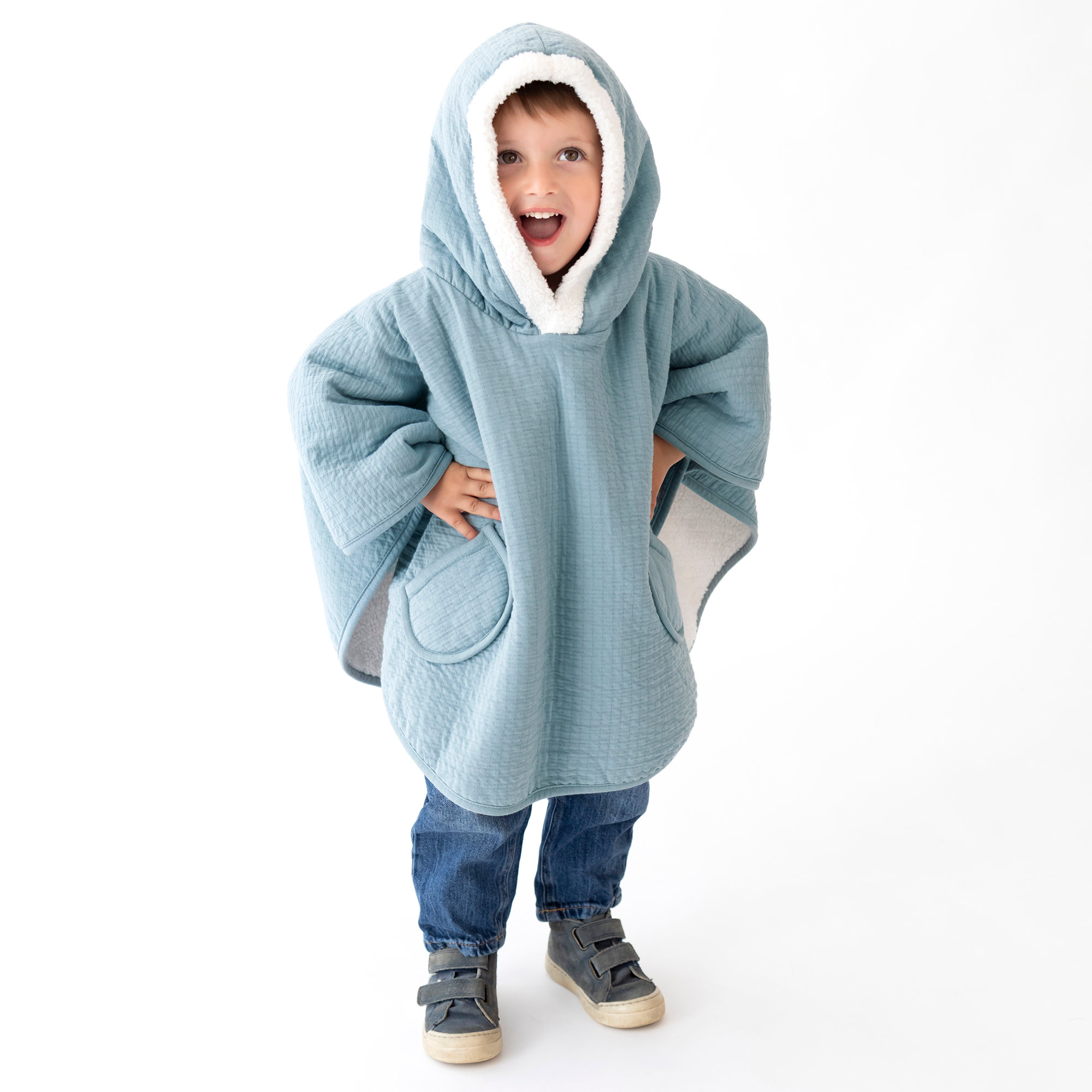 Poncho de voyage Pady tetra jersey + teddy 9-36m CADUM Wonder[WANDER]