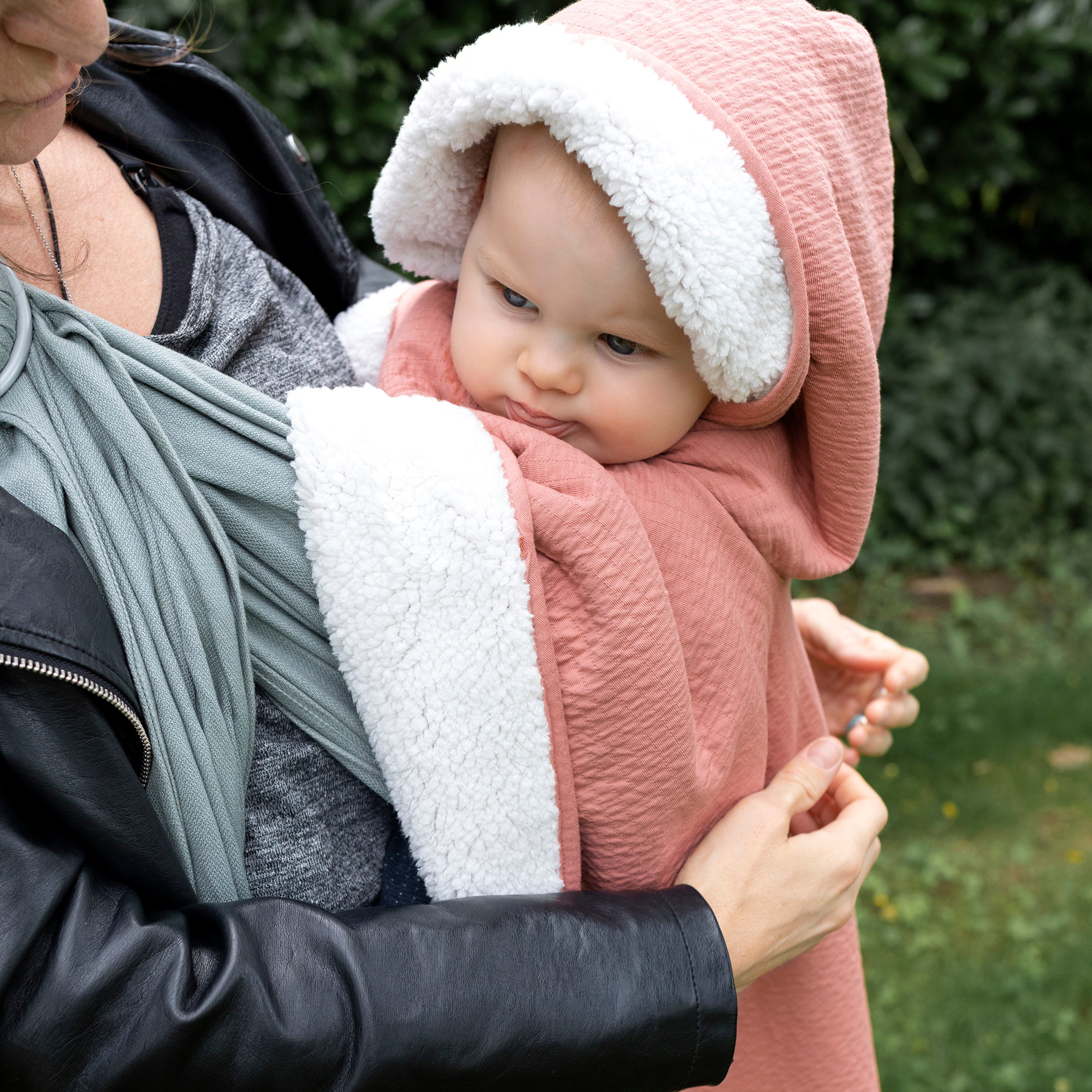 Reiseponcho Pady tetra jersey + teddy 9-36m CADUM Bambi[WANDER]