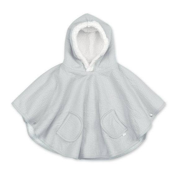 Travel poncho Pady tetra jersey + teddy 9-36m CADUM Grizou