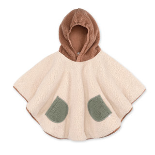 Poncho de viaje Teddy cálido 9-36m COLOR Ficelle