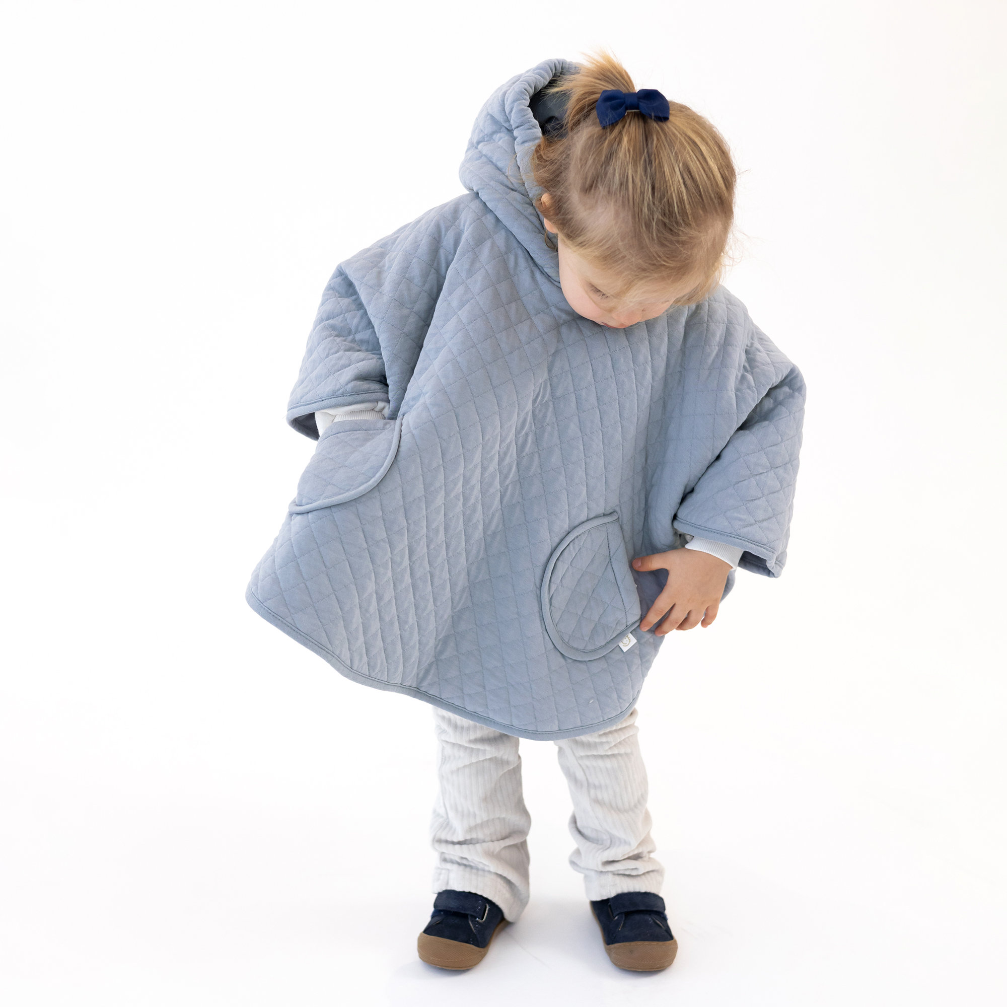 Poncho de viaje Pady Quilted + jersey 9-36m QUILT Stone