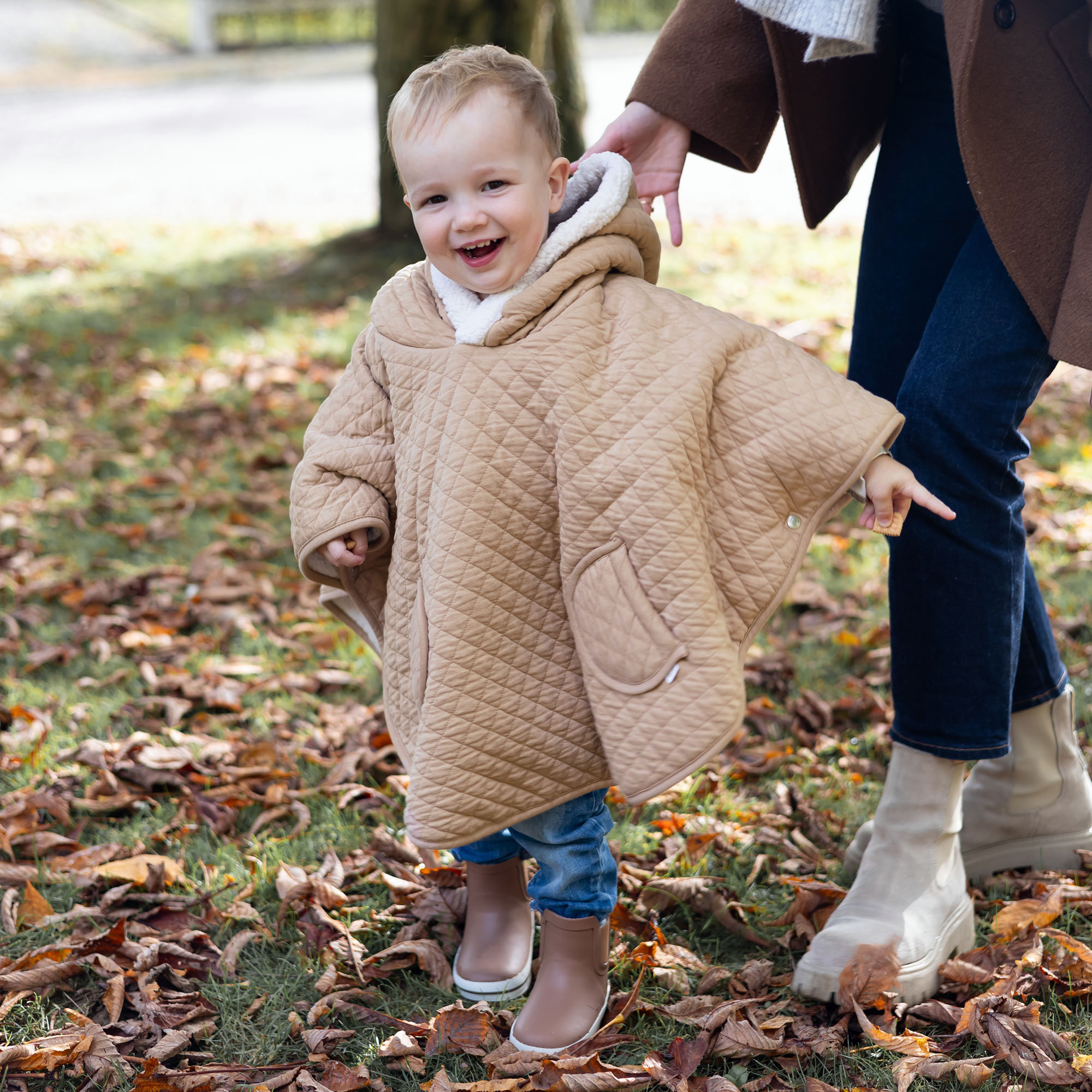 Travel poncho Warm outdoors 9-36m QUILT Beige