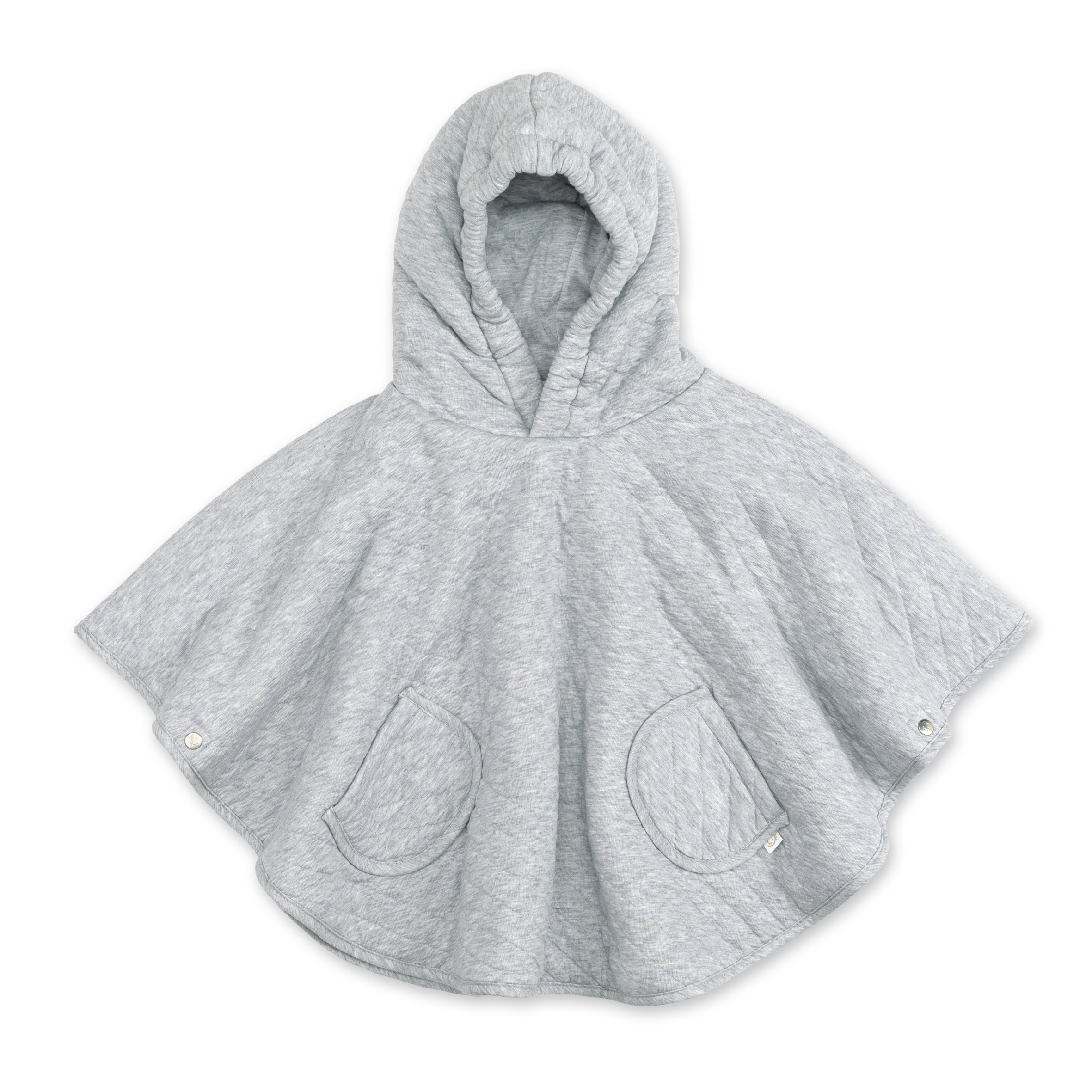 Poncho de voyage Pady Quilted + jersey 9-36m QUILT Mix grey