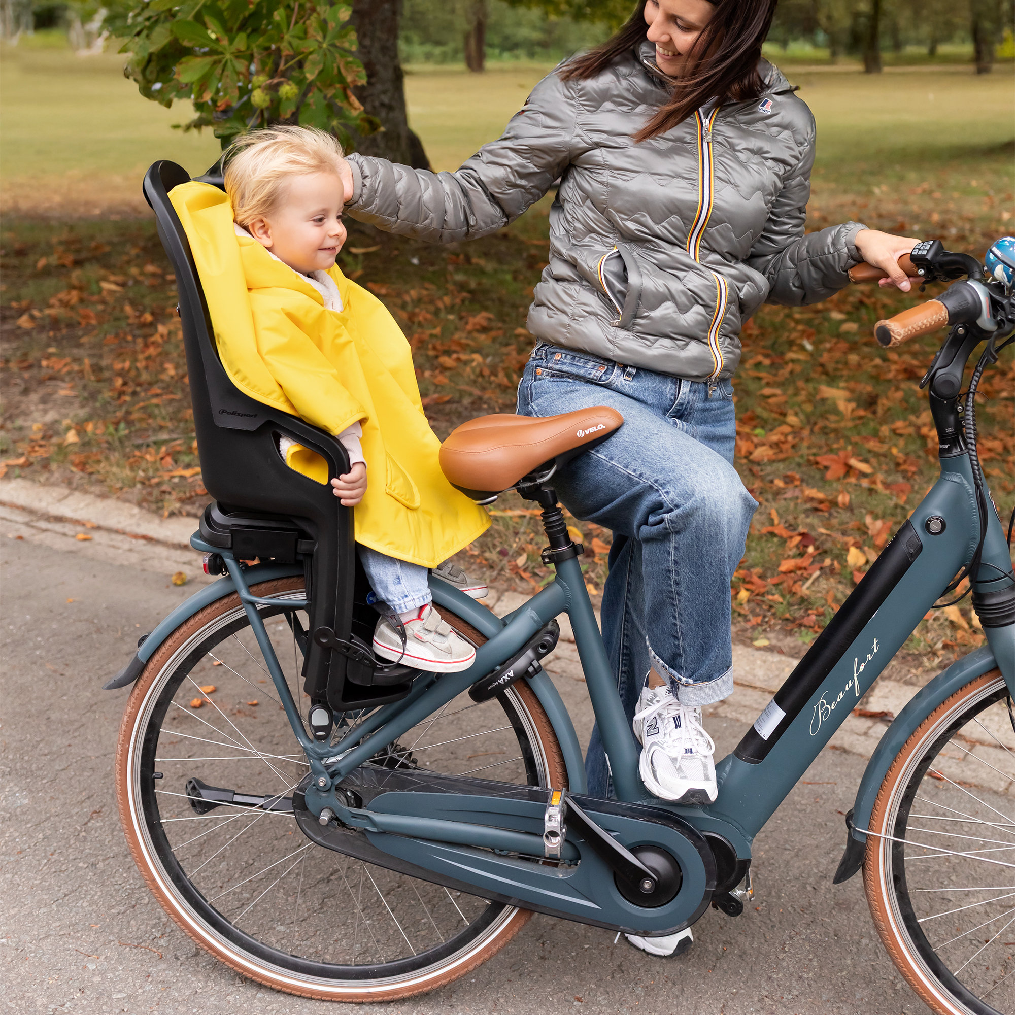 Reisponcho Waterproof + teddy 9-36m RAINY Geel[WANDER]