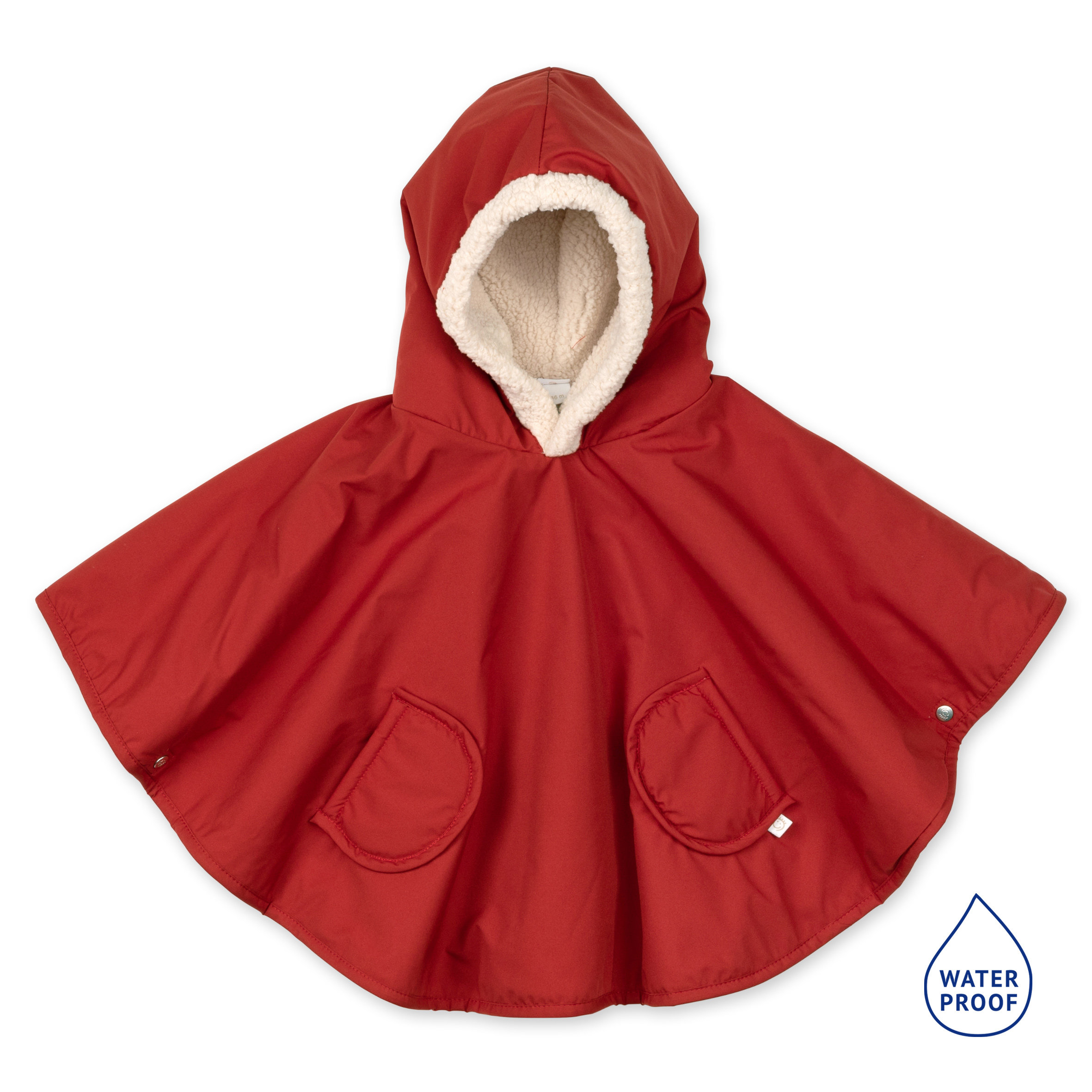 Travel poncho Waterproof + teddy 9-36m RAINY Carmine