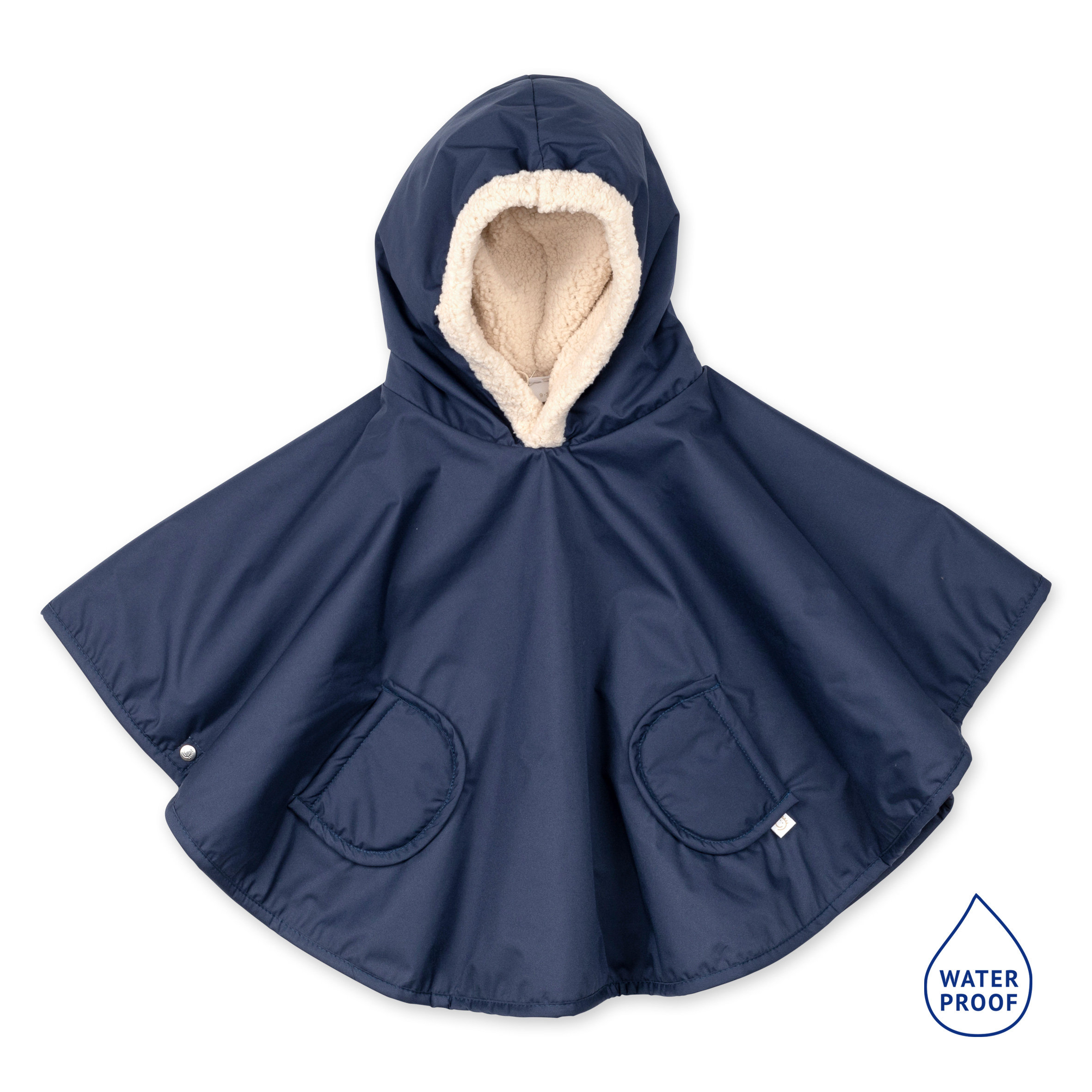 Reiseponcho Waterproof + teddy 9-36m RAINY Navy