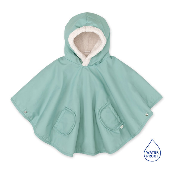 Poncho de viaje Waterproof + teddy 9-36m RAINY Sauge