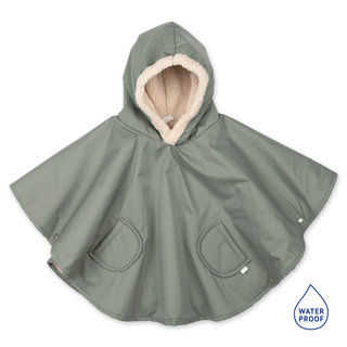 Travel poncho Waterproof + teddy 9-36m RAINY Green