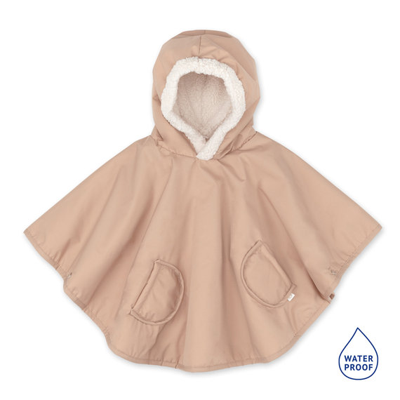 Poncho de viaje Waterproof + teddy 9-36m RAINY Natural