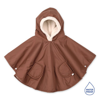Travel poncho Waterproof + teddy 9-36m RAINY Choco