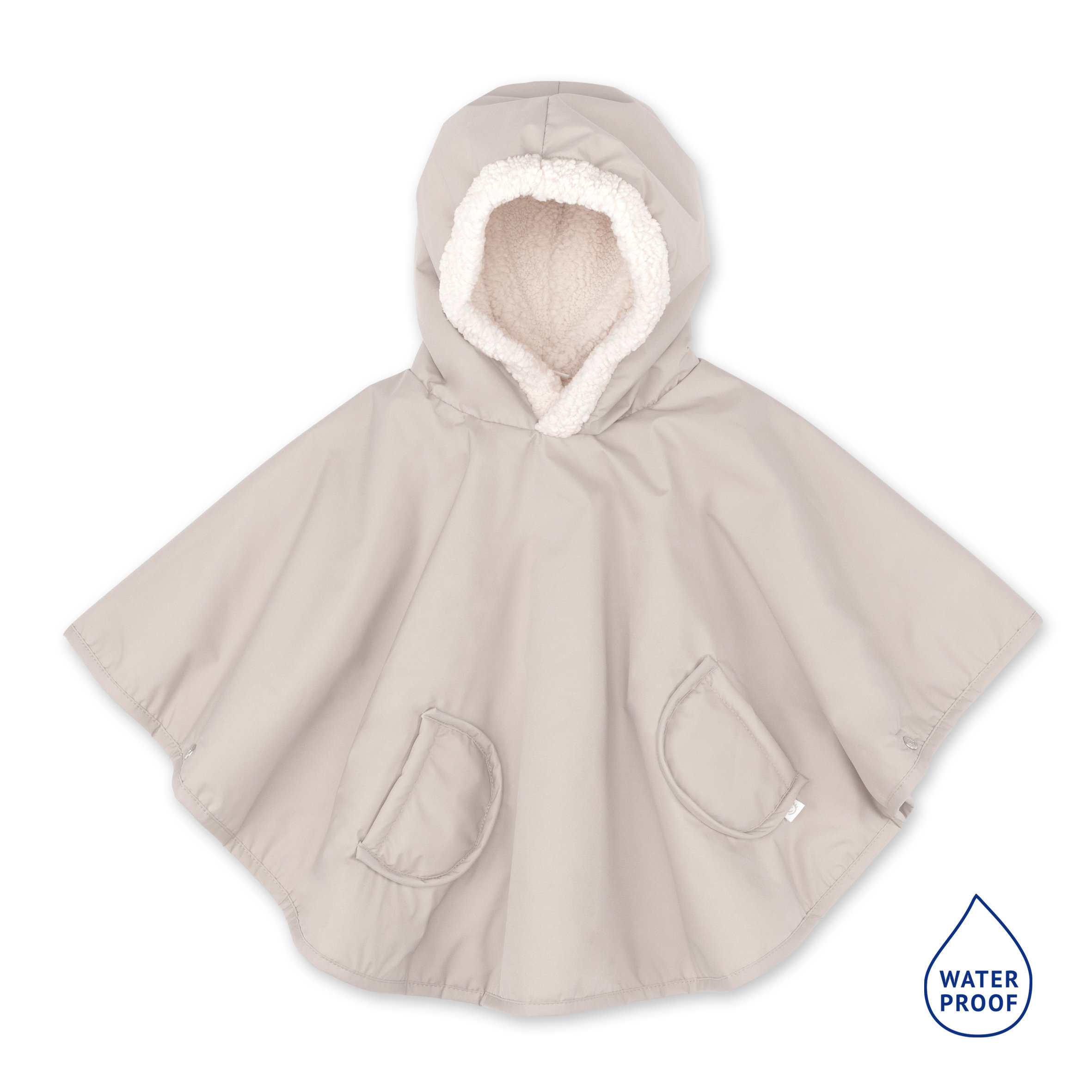 Reiseponcho Waterproof + teddy 9-36m RAINY Neutral