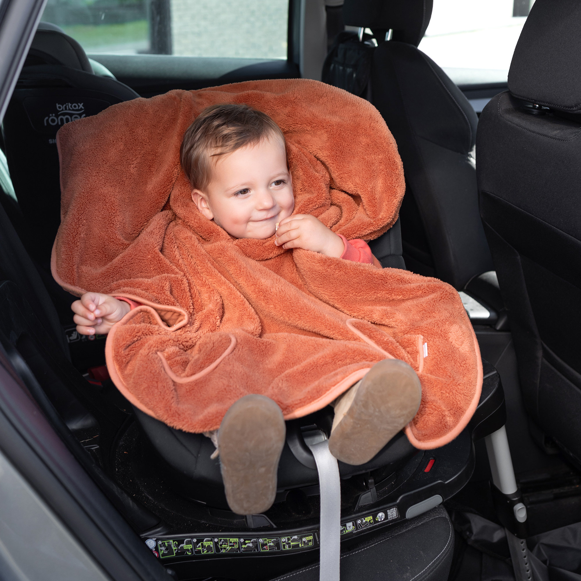 Poncho de voyage Softy + jersey 9-36m  Noisette