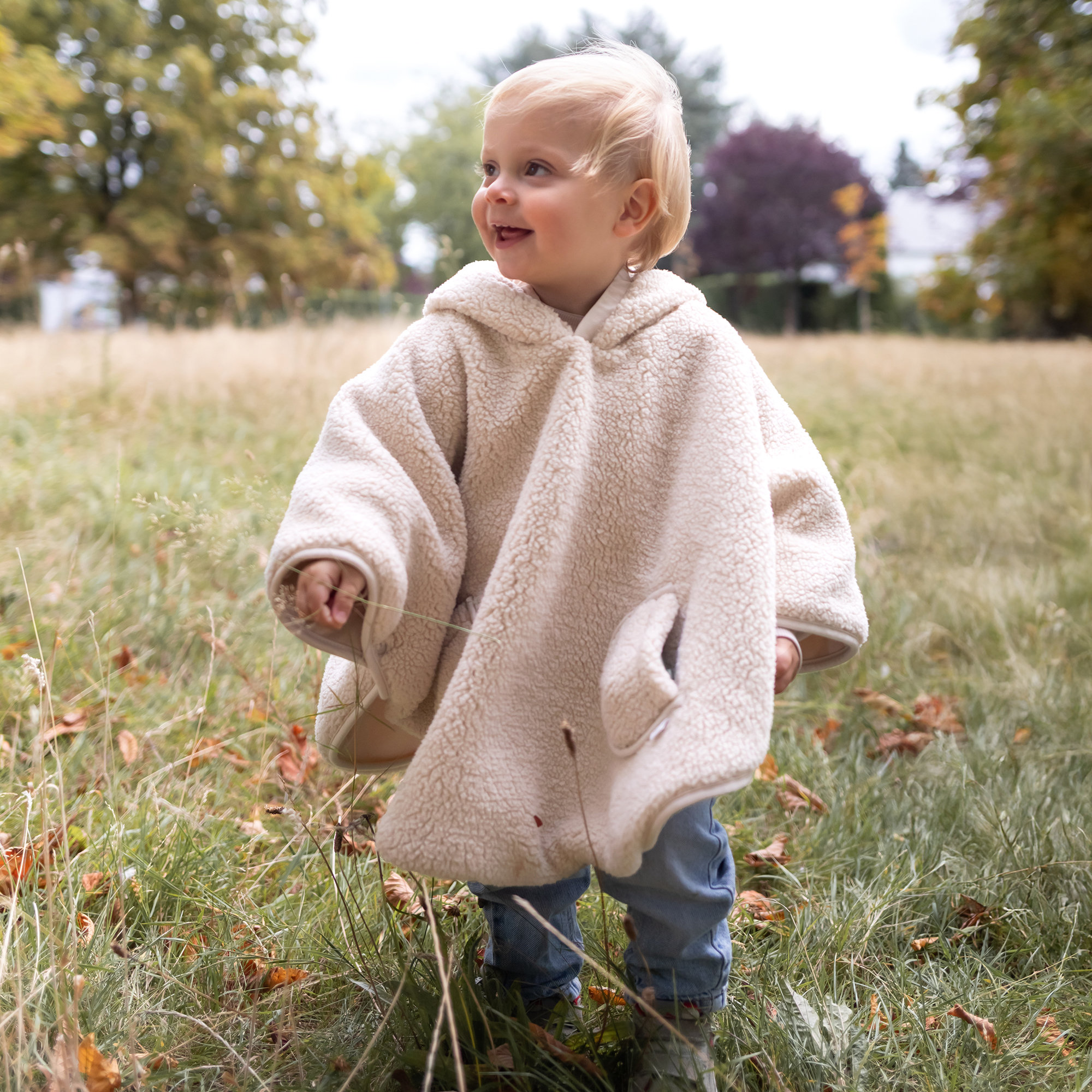 Poncho de viaje Teddy + Pady jersey 9-36m TEDDY Ficelle[WANDER]
