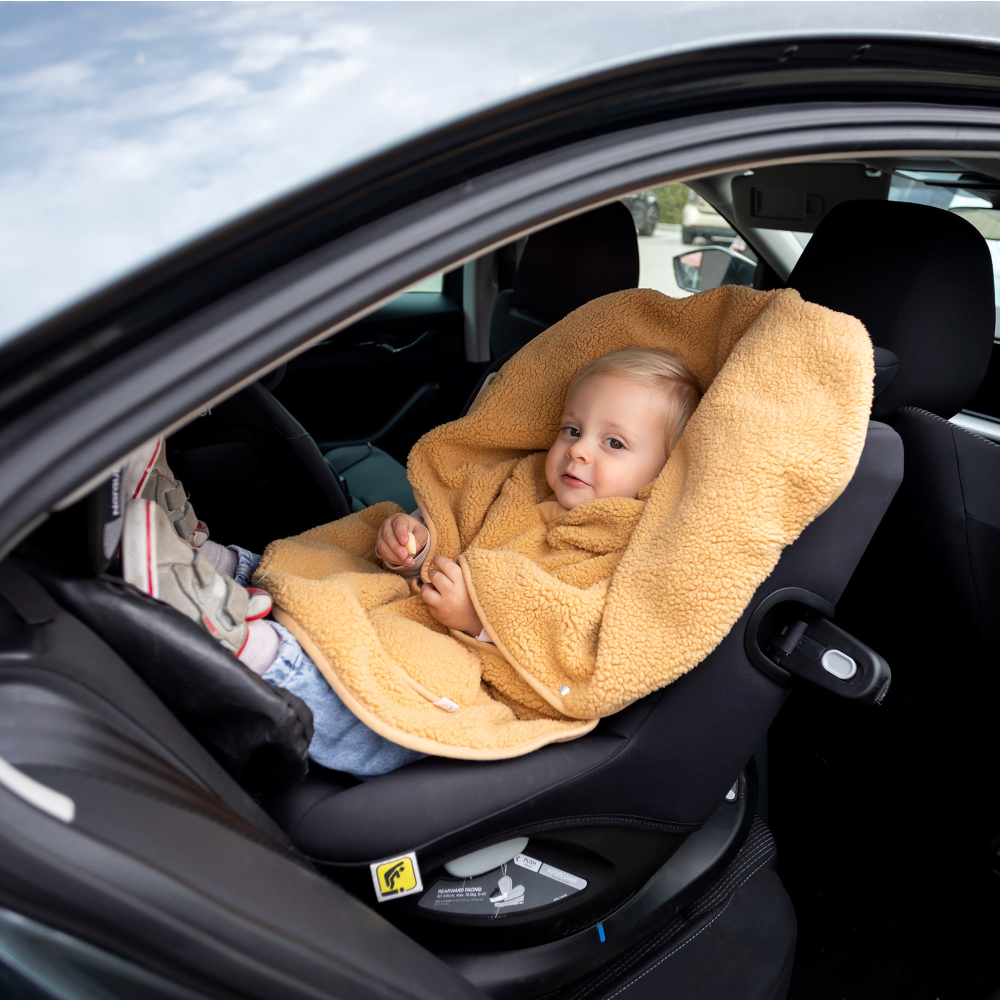 Poncho de voyage Teddy + Pady jersey 9-36m TEDDY Ocre[WANDER]