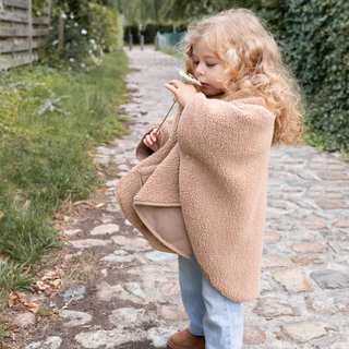 Reiseponcho Warmer Teddy 9-36m TEDDY Natural