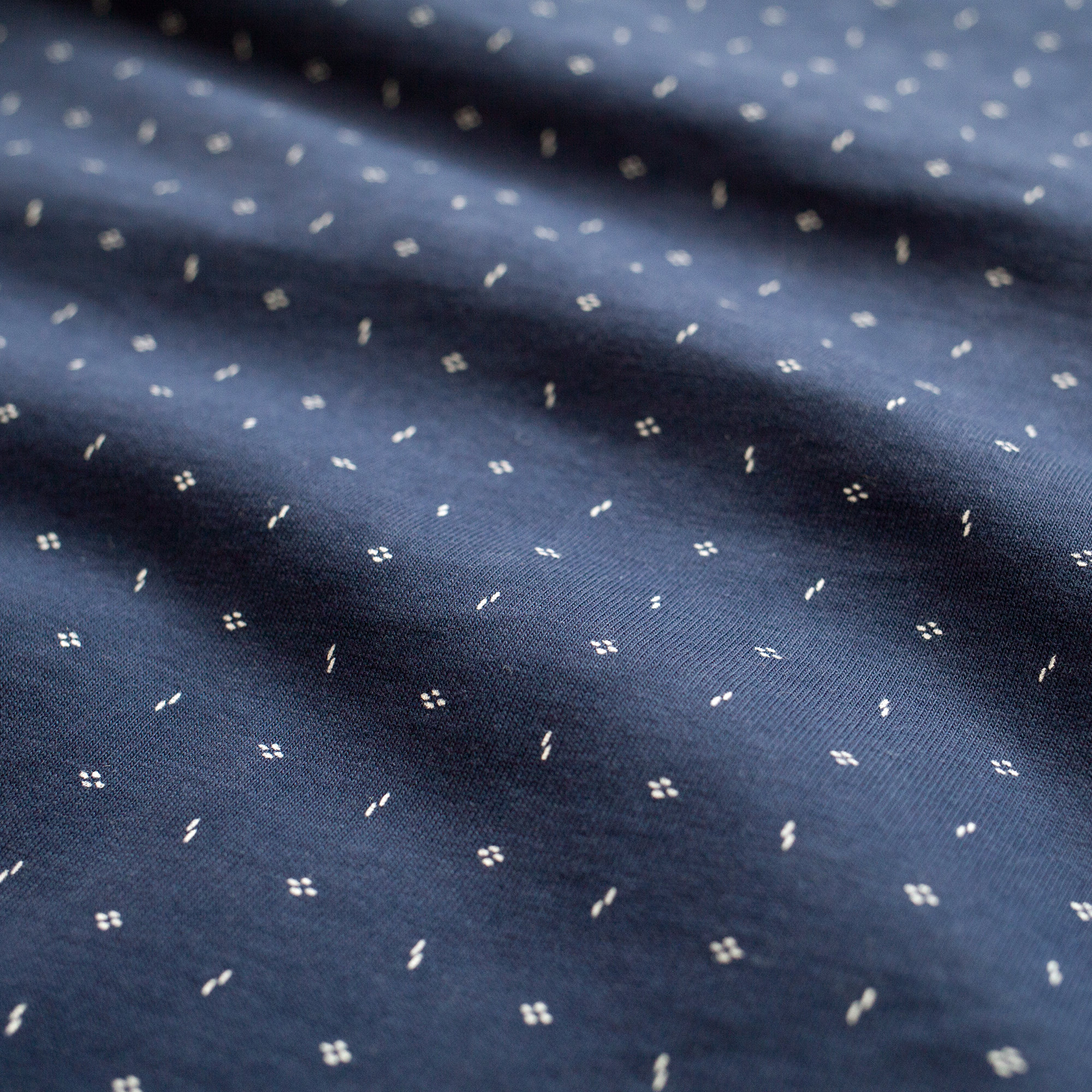 Reisponcho Jersey + teddy 9-36m YOSHI Blauw geometrisch print