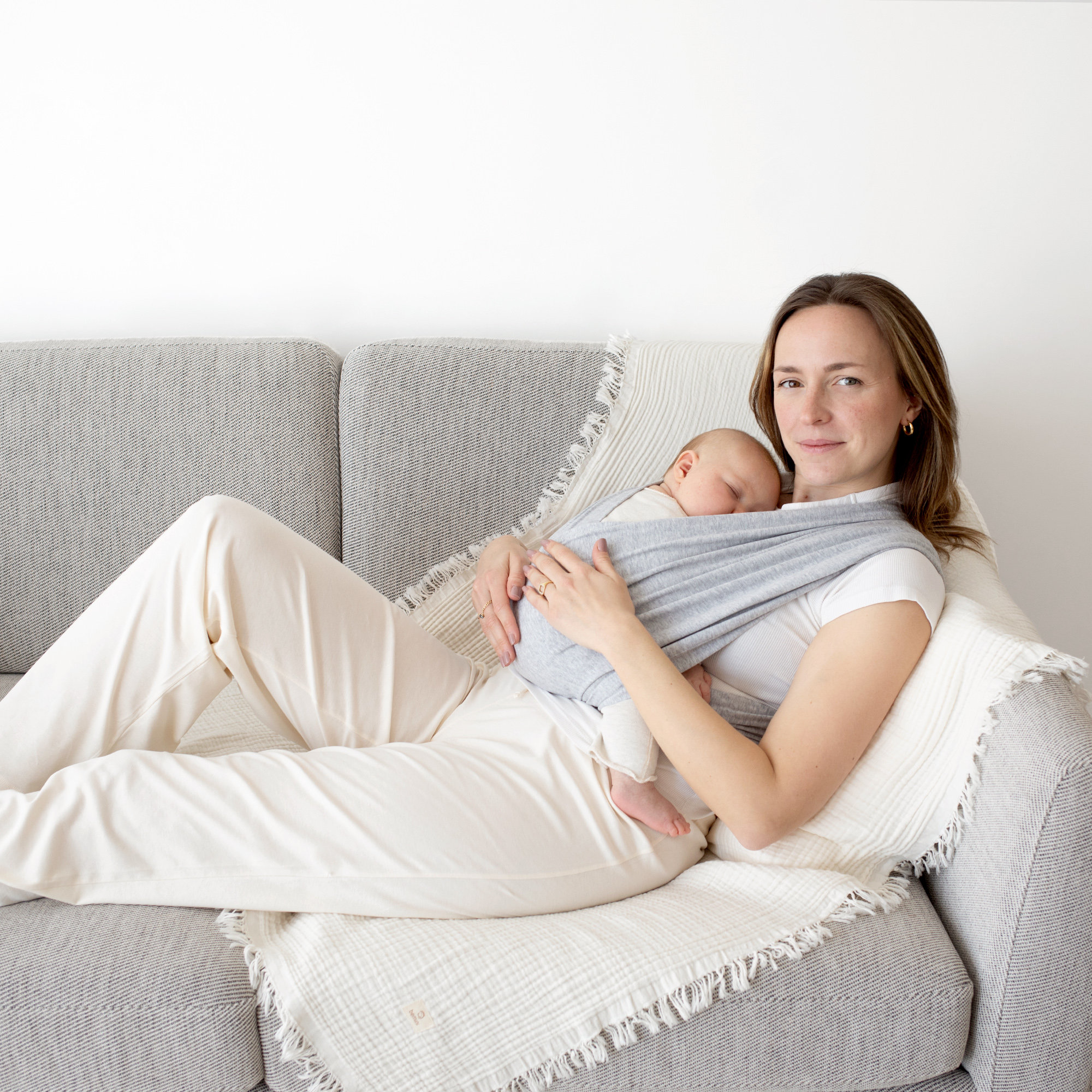 DUO draagdoek Comfort & houvast size 1 BEMINI Mix grey[WANDER]