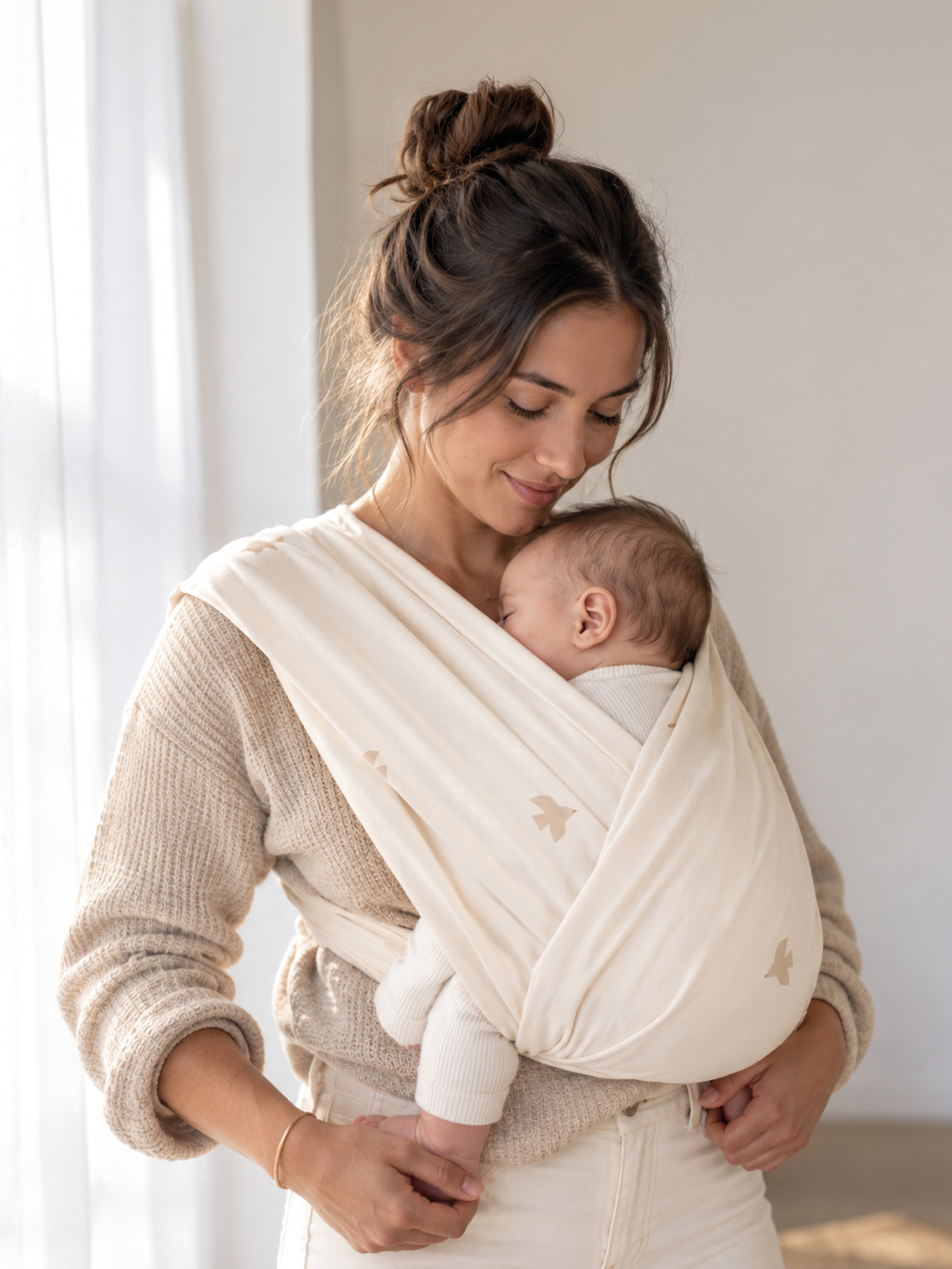 Babytrage DUO Komfort & Halt size 1 PIUMA Piuma ecru