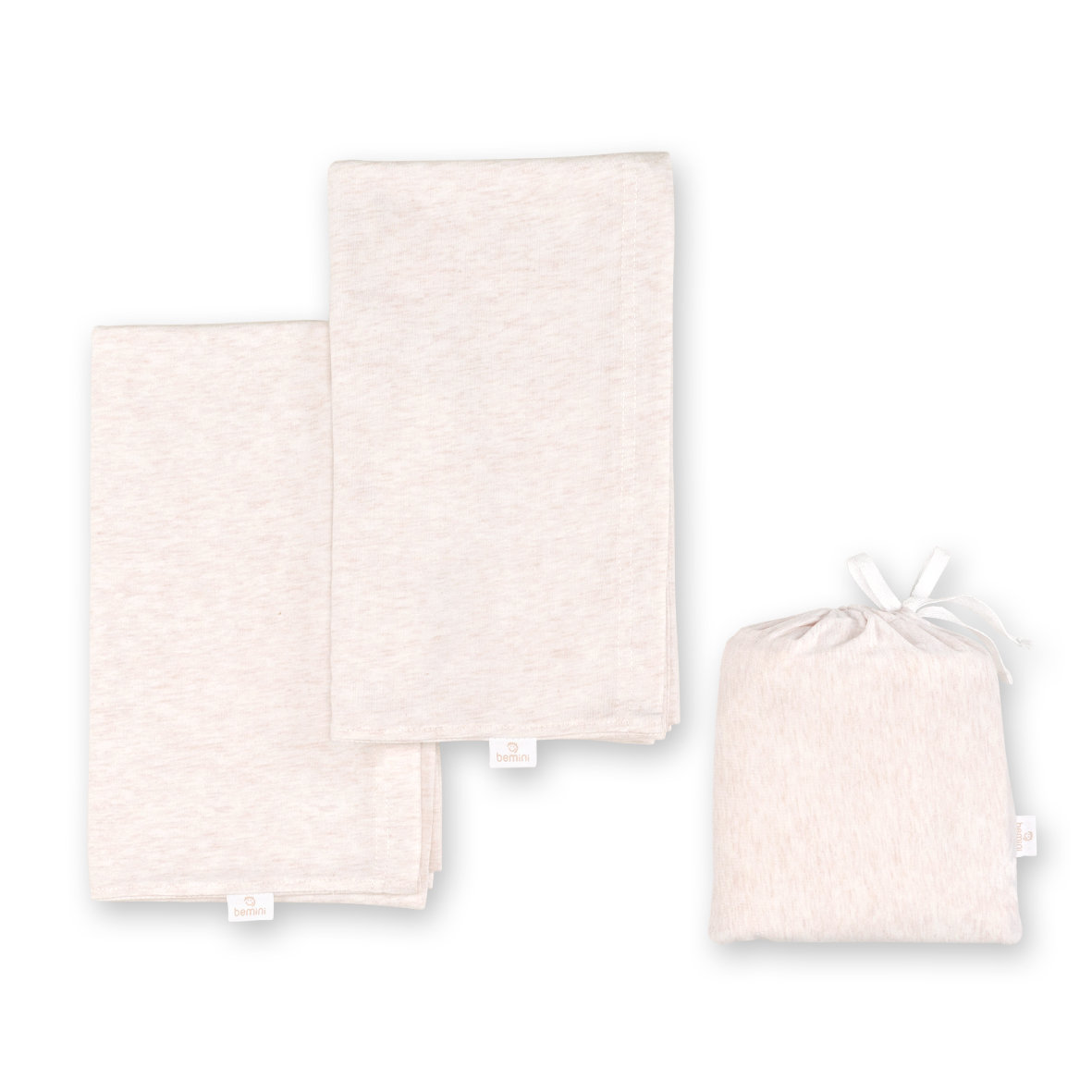 Porteabebés DUO Jersey size 2 BEMINI Beige claro jaspeado[WANDER]