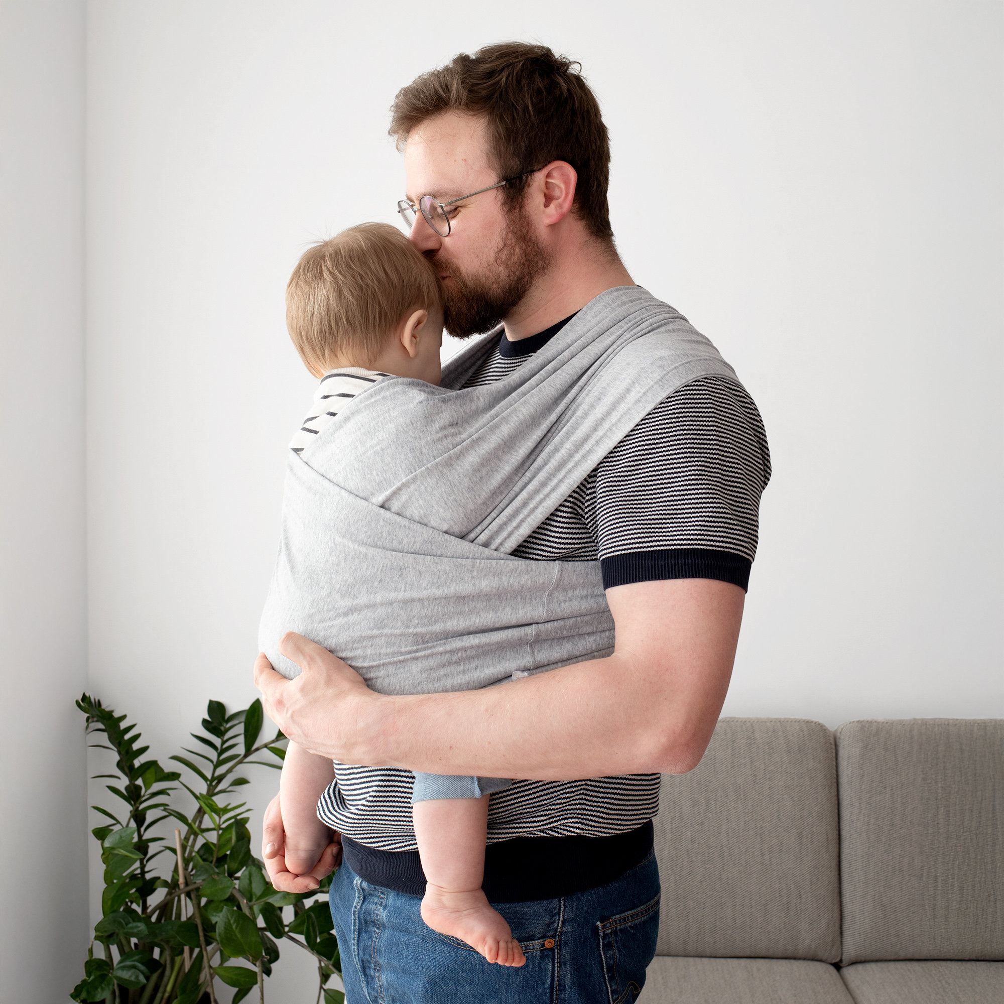 Porte-bébé DUO Jersey size 2 BEMINI Mix grey[WANDER]